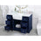 Elegant Kitchen/Bath Franklin 48" Single Bathroom Vanity, Blue/BS