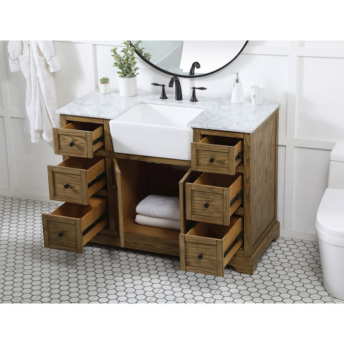 Elegant Kitchen/Bath Franklin 48" Single Bathroom Vanity, Driftwood