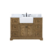 Elegant Franklin 48" Single Bathroom Vanity, Driftwood/BS - VF60248DW-BS