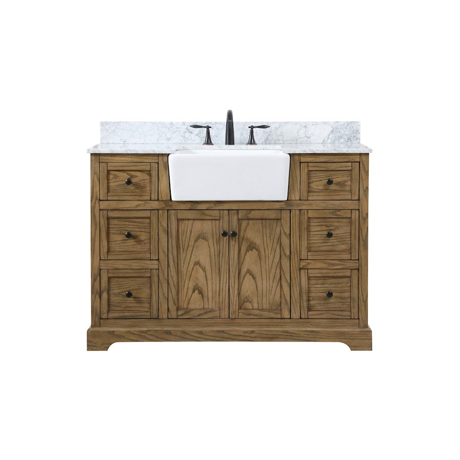 Elegant Franklin 48" Single Bathroom Vanity, Driftwood/BS - VF60248DW-BS