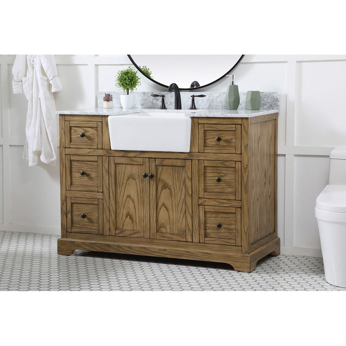 Elegant Franklin 48" Single Bathroom Vanity, Driftwood/BS