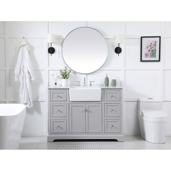 Elegant Franklin 48" Single Bathroom Vanity, Driftwood/BS