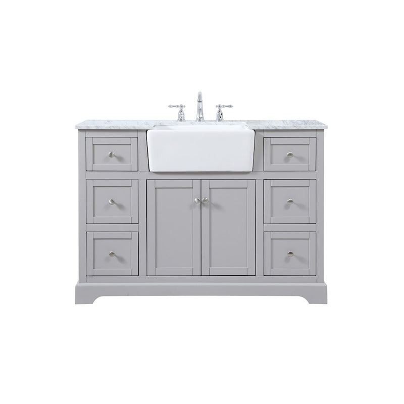 Elegant Kitchen/Bath Franklin 48" Single Bathroom Vanity, Grey - VF60248GR