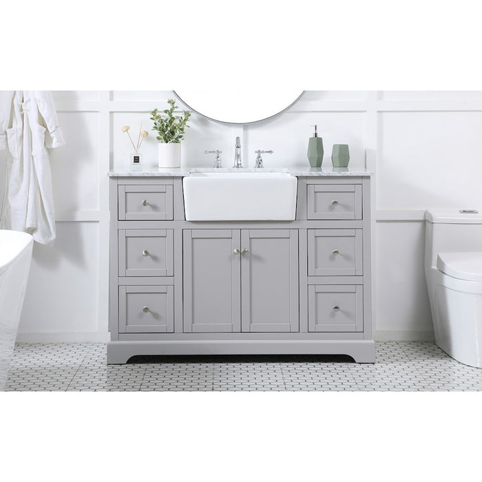 Elegant Kitchen/Bath Franklin 48" Single Bathroom Vanity, Grey