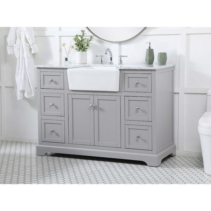 Elegant Kitchen/Bath Franklin 48" Single Bathroom Vanity, Grey