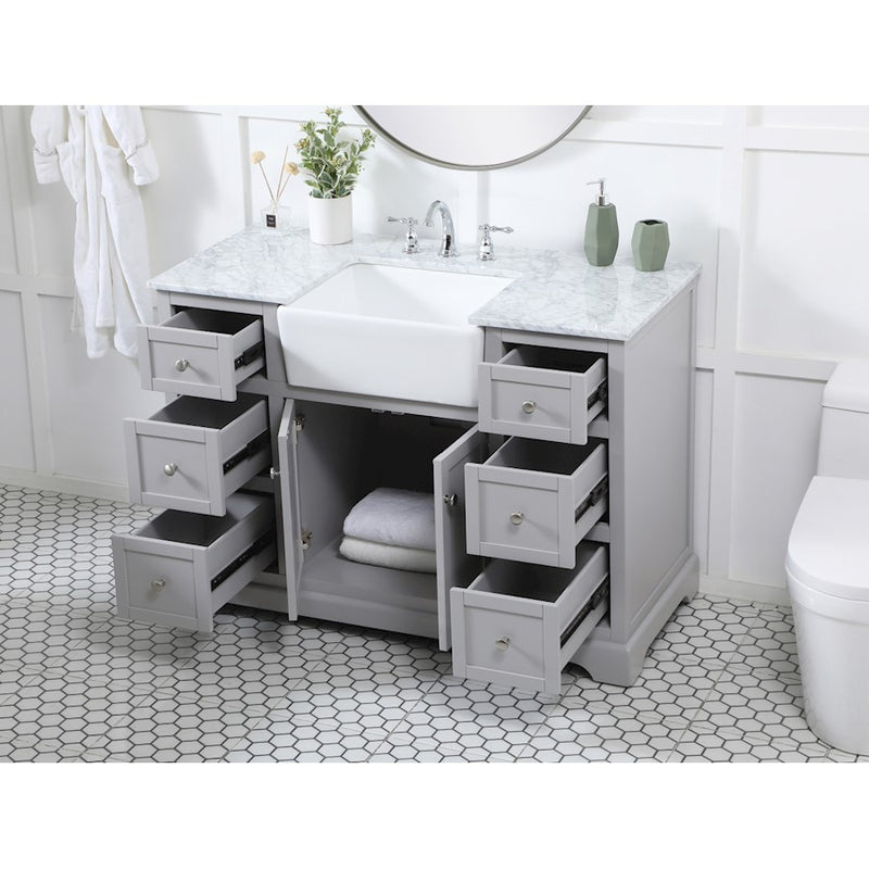 Elegant Kitchen/Bath Franklin 48" Single Bathroom Vanity, Grey