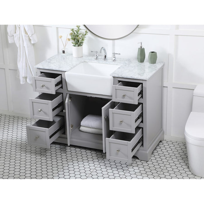 Elegant Kitchen/Bath Franklin 48" Single Bathroom Vanity, Grey