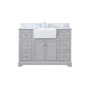 Elegant Kitchen/Bath Franklin 48" Single Bathroom Vanity, Grey/BS - VF60248GR-BS
