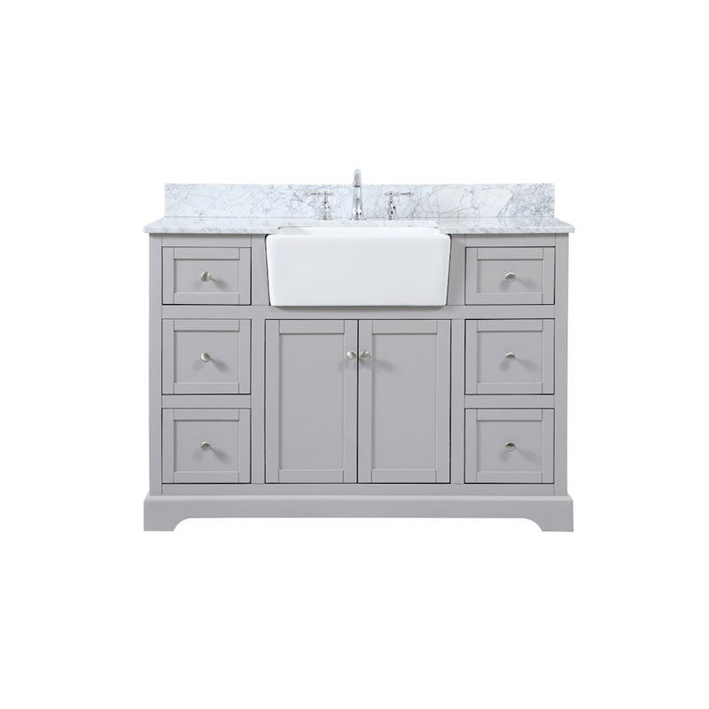 Elegant Kitchen/Bath Franklin 48" Single Bathroom Vanity, Grey/BS - VF60248GR-BS