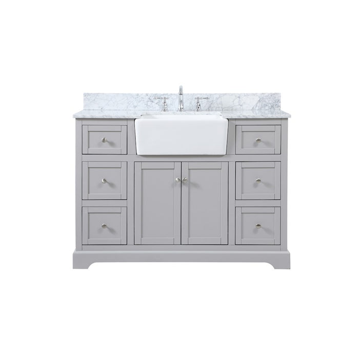 Elegant Kitchen/Bath Franklin 48" Single Bathroom Vanity, Grey/BS - VF60248GR-BS