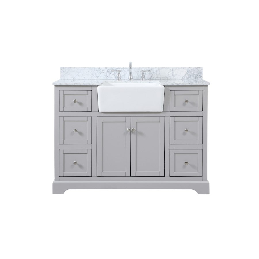 Elegant Kitchen/Bath Franklin 48" Single Bathroom Vanity, Grey/BS - VF60248GR-BS
