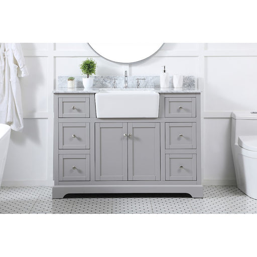 Elegant Kitchen/Bath Franklin 48" Single Bathroom Vanity, Grey/BS