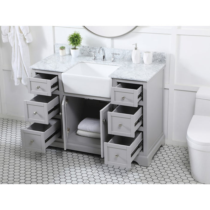 Elegant Kitchen/Bath Franklin 48" Single Bathroom Vanity, Grey/BS
