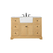 Elegant Franklin 48" Single Bathroom Vanity, Natural Wood - VF60248NW
