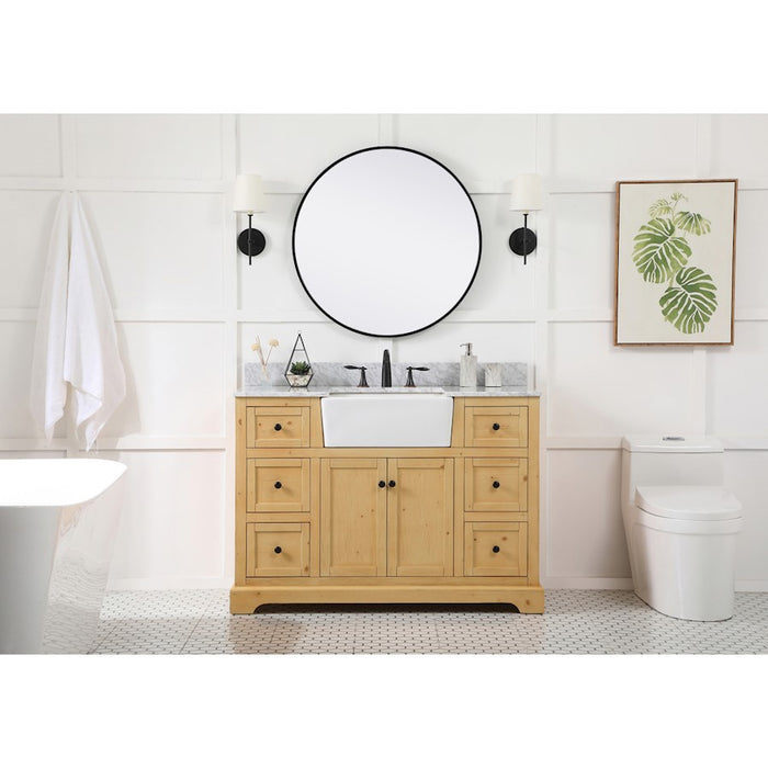 Elegant Franklin 48" Single Bathroom Vanity, Natural Wood