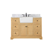 Elegant Franklin 48" Single Bathroom Vanity, Natural Wood/BS - VF60248NW-BS