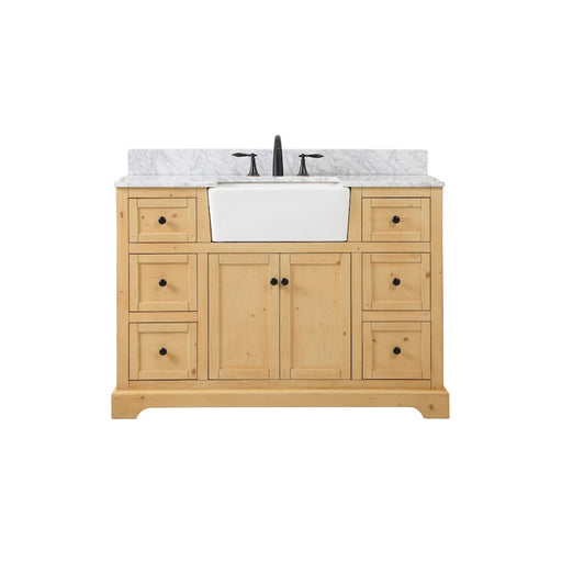 Elegant Franklin 48" Single Bathroom Vanity, Natural Wood/BS - VF60248NW-BS