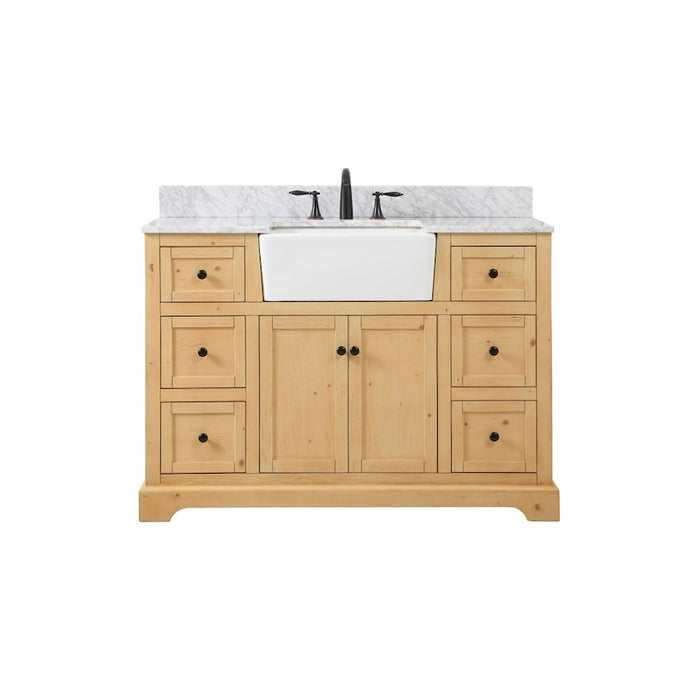 Elegant Franklin 48" Single Bathroom Vanity, Natural Wood/BS - VF60248NW-BS