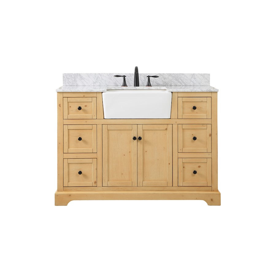 Elegant Franklin 48" Single Bathroom Vanity, Natural Wood/BS - VF60248NW-BS