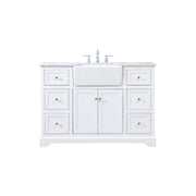 Elegant Kitchen/Bath Franklin 48" Single Bathroom Vanity, White - VF60248WH