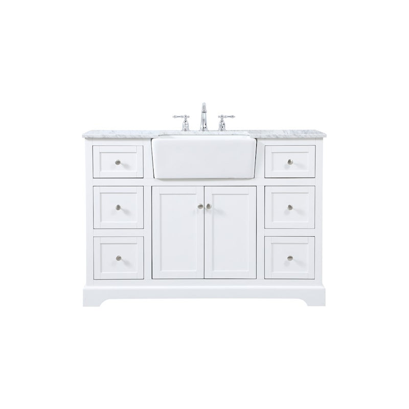 Elegant Kitchen/Bath Franklin 48" Single Bathroom Vanity, White - VF60248WH