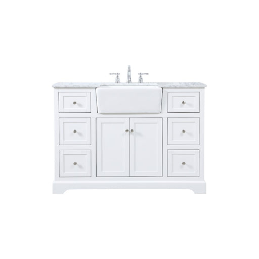 Elegant Kitchen/Bath Franklin 48" Single Bathroom Vanity, White - VF60248WH