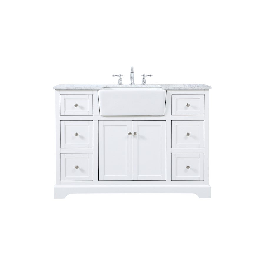 Elegant Kitchen/Bath Franklin 48" Single Bathroom Vanity, White - VF60248WH