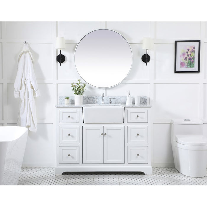 Elegant Kitchen/Bath Franklin 48" Single Bathroom Vanity, White