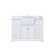 Elegant Franklin 48" Single Bathroom Vanity, White/BS - VF60248WH-BS