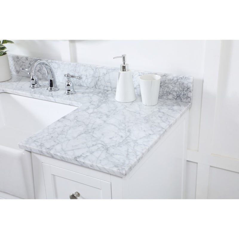 Elegant Franklin 48" Single Bathroom Vanity, White/BS