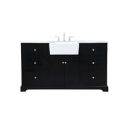 Elegant Kitchen/Bath Franklin 60" Single Bathroom Vanity, Black - VF60260BK