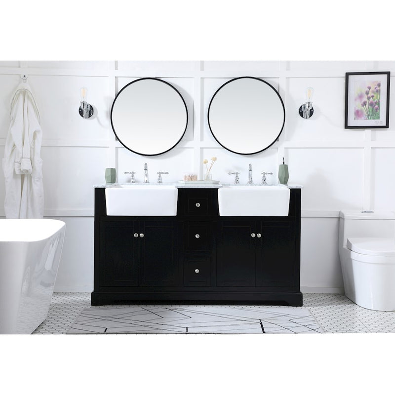 Elegant Kitchen/Bath Franklin 60" Single Bathroom Vanity, Blue
