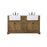 Elegant Kitchen/Bath Franklin 60" Double Bathroom Vanity, Driftwood - VF60260DDW