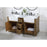 Elegant Kitchen/Bath Franklin 60" Double Bathroom Vanity, Driftwood