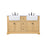 Elegant Franklin 60" Double Bathroom Vanity, Natural Wood - VF60260DNW