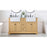 Elegant Franklin 60" Double Bathroom Vanity, Natural Wood