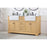 Elegant Franklin 60" Double Bathroom Vanity, Natural Wood