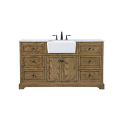 Elegant Kitchen/Bath Franklin 60" Single Bathroom Vanity, Driftwood - VF60260DW