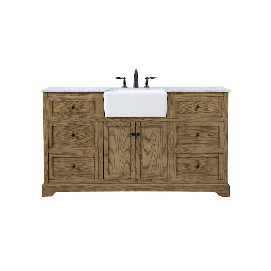 Elegant Kitchen/Bath Franklin 60" Single Bathroom Vanity, Driftwood - VF60260DW