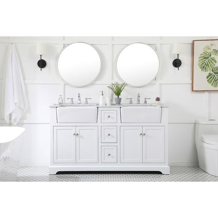 Elegant Kitchen/Bath Franklin 60" Single Bathroom Vanity, Driftwood