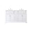 Elegant Kitchen/Bath Franklin 60" Double Bathroom Vanity, White - VF60260DWH