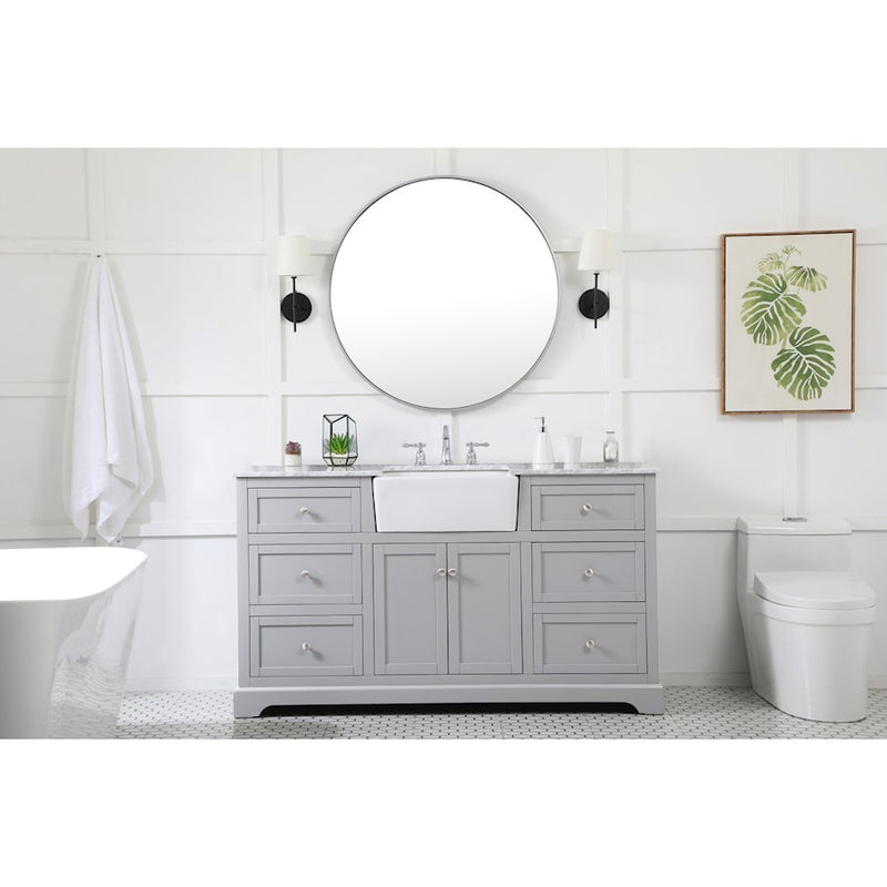 Elegant Kitchen/Bath Franklin 60" Double Bathroom Vanity, White