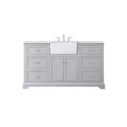 Elegant Kitchen/Bath Franklin 60" Single Bathroom Vanity, Grey - VF60260GR