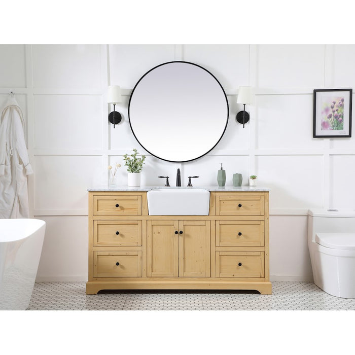 Elegant Kitchen/Bath Franklin 60" Single Bathroom Vanity, Grey