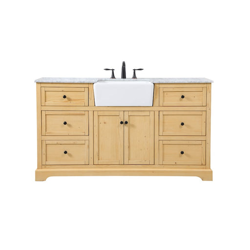 Elegant Franklin 60" Single Bathroom Vanity, Natural Wood - VF60260NW