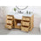 Elegant Franklin 60" Single Bathroom Vanity, Natural Wood