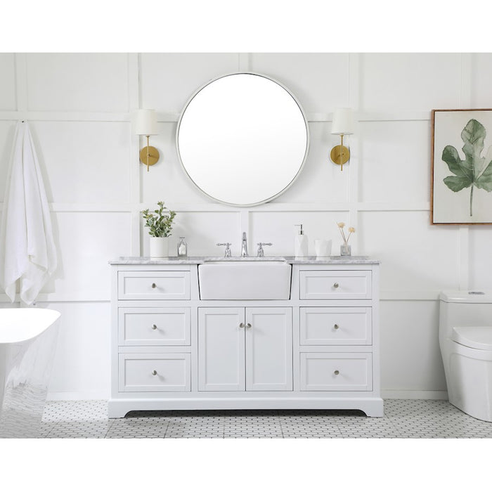Elegant Franklin 60" Single Bathroom Vanity, Natural Wood