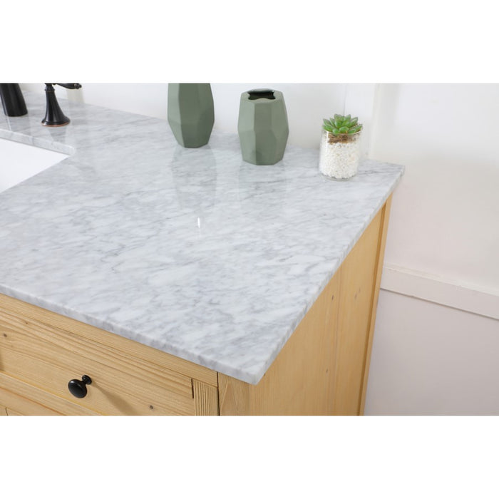 Elegant Franklin 60" Single Bathroom Vanity, Natural Wood