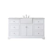 Elegant Kitchen/Bath Franklin 60" Single Bathroom Vanity, White - VF60260WH