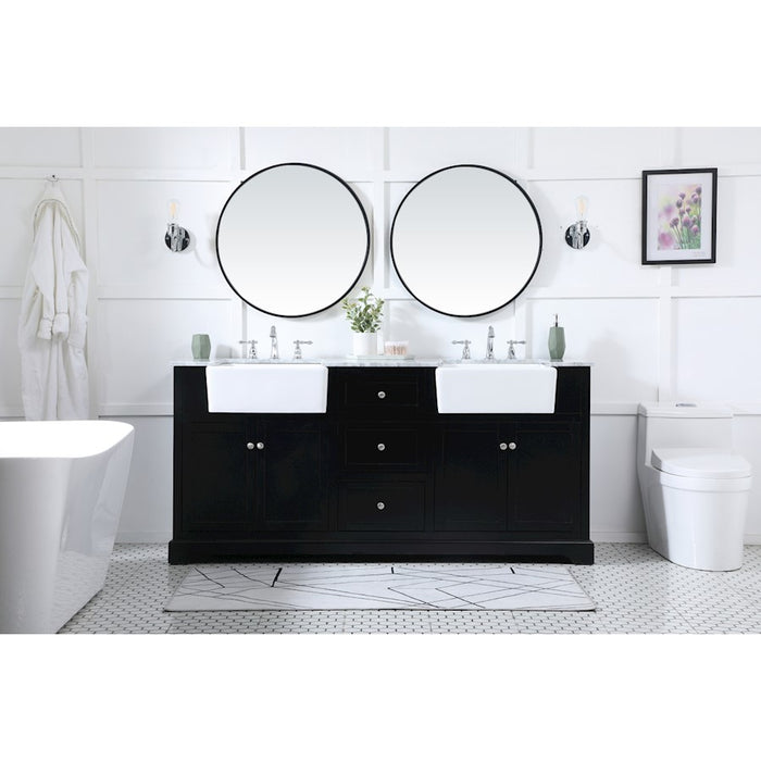 Elegant Kitchen/Bath Franklin 60" Single Bathroom Vanity, White